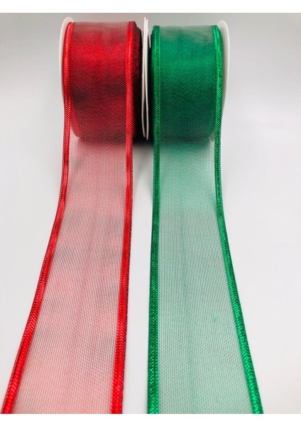 10 Metre Yılbaşı Sim Şifon Kurdele, 40 mm Kurdele Yılbaşı, Organze Yılbaşı Kurdele Süsleme Dekoratif fiyatları