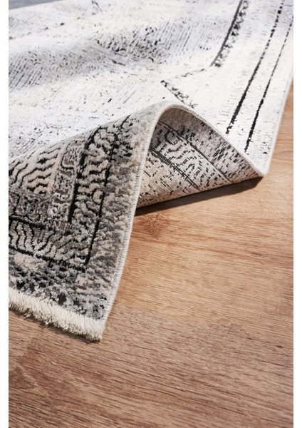 Queen 8104 Gri - Viskon Bambu Halı | Dokuma Salon Halısı fiyatları