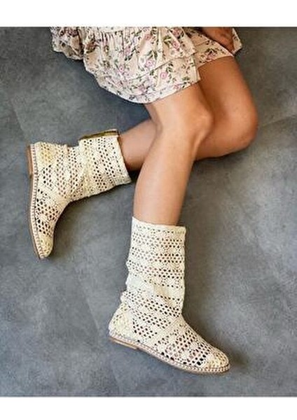 Eser Kadın Günlük Yazlık Babet Bej Espadril