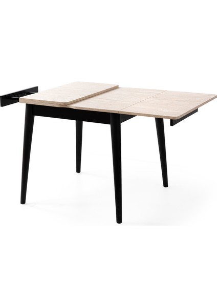 Totem Masa Traverten Siyah Ayak