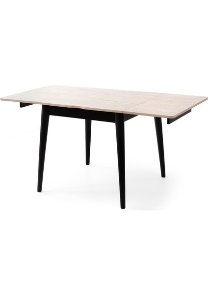 Totem Masa Traverten Siyah Ayak