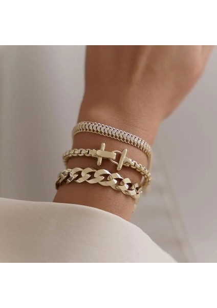 Taşlı Balık Sırtı Altın Bileklik fiyatları