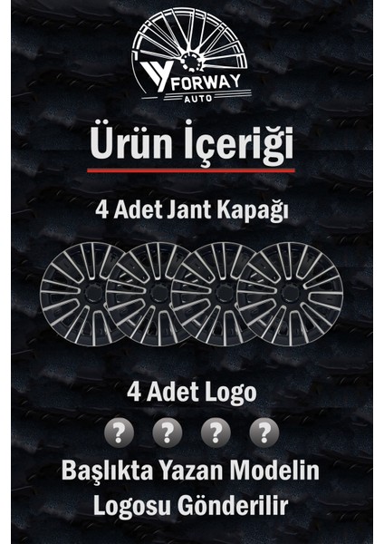 Renault Bütün Modelleri Için Uyumlu 15" Inç Gri-Siyah 4 Adet Jant Kapağı ( Clio Symbol Megane Vb. ) fiyatları