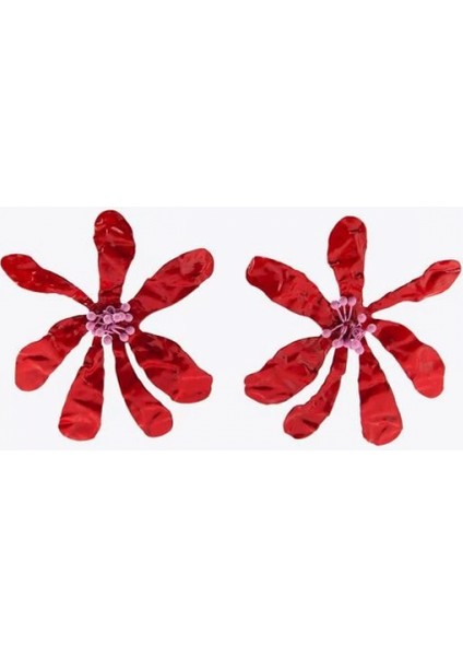 Çiçek Küpe - Kırmızı