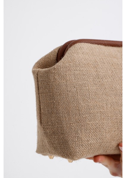Kadın Jüt Hasır Clutch El Çantası