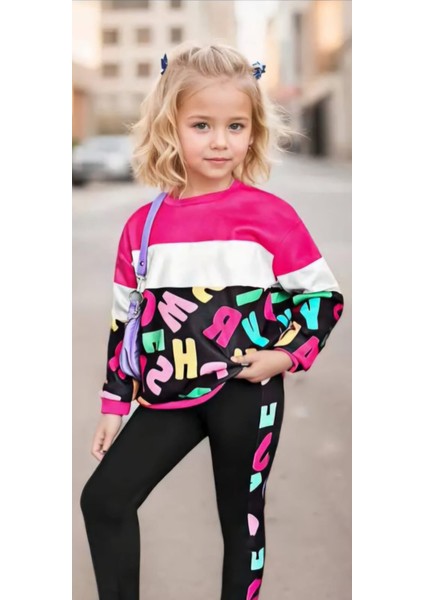 Harf Desenli Kız Çocuk Ikili Takım fiyatları