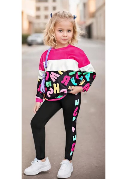 Harf Desenli Kız Çocuk Ikili Takım indirimleri