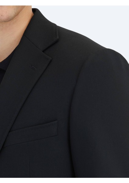 Siyah Çizgili Modern Fit Takım Elbise fırsatları