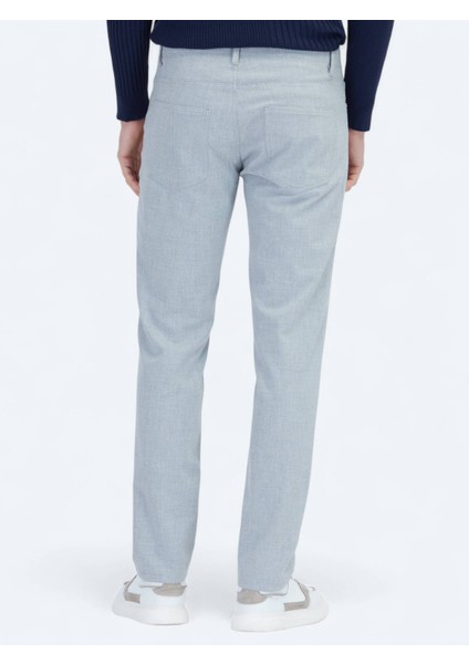 Gri Dokuma Slim Fit Casual Pantolon fırsatları