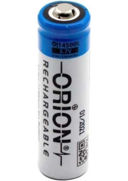 14500L 3.7V 900MAH Aa Lityum Iyon Şarj Edilebilir Kalem Pil - Başlı