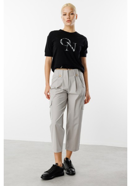 Paraşüt Kumaş Pileli Pantolon