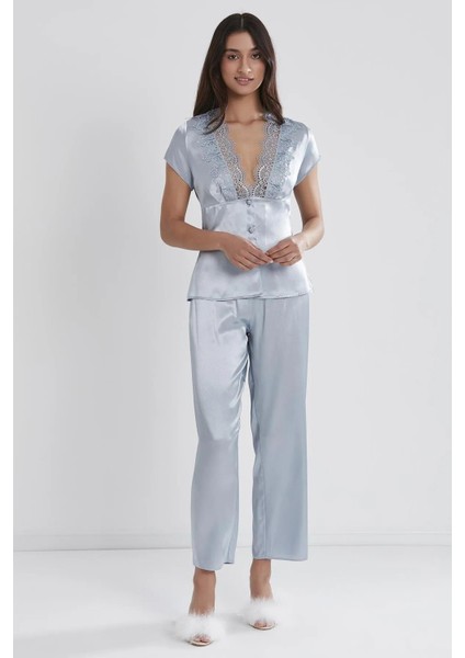 Kadın 6'lı Gelin Çeyiz Seti Saten Gecelik Sabahlık Pijama Takımı Şortlu Takım Terlik Hediyeli modelleri