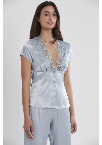 Kadın 6'lı Gelin Çeyiz Seti Saten Gecelik Sabahlık Pijama Takımı Şortlu Takım Terlik Hediyeli