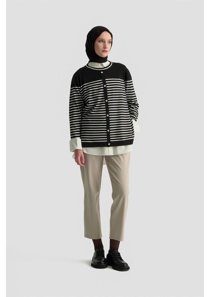 Beli Lastikli Klasik Pantolon 25KD1113 Bej