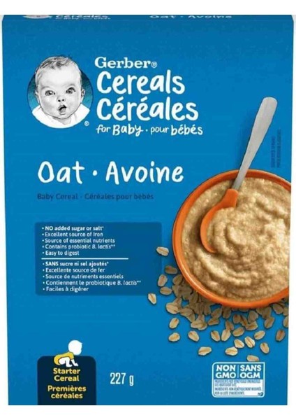 Cereal Oat Yulaflı Kaşık Maması 227 Gr-4. Aydan Itibaren 1.aşama