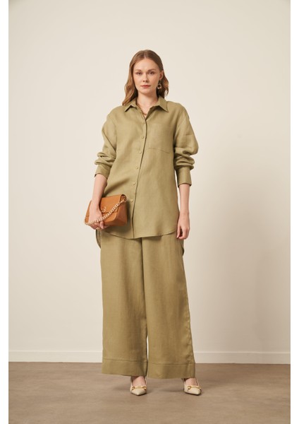 Kadın Ham Keten Takım Çağla 31111