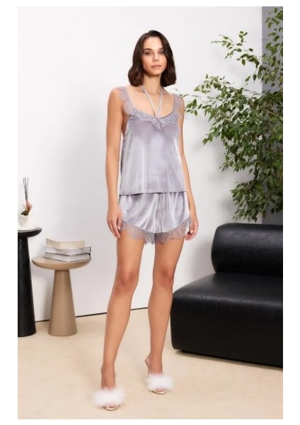 Kadife Saten 3'lü Kadın Pijama Takımı - 2845 fırsatları