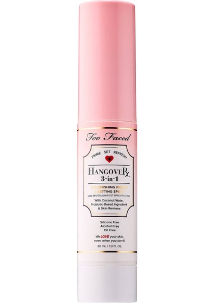 Hangover 3-In-1 Spray - Seyehat Boyu Makyaj Sabitleyici Sprey 30 ml