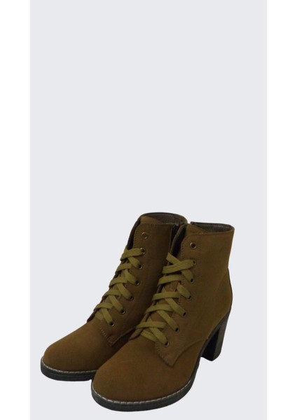 Kadın Nubuk Topuklu Bot