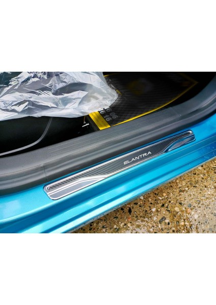 Hyundai Accent, I20, I30, I40, Bayon, Elantra, Santafe, Tucson, ile Uyumlu Universal Krom/karbon Kapı Eşik Koruması 4- Kapı (4 Prç) fiyatları