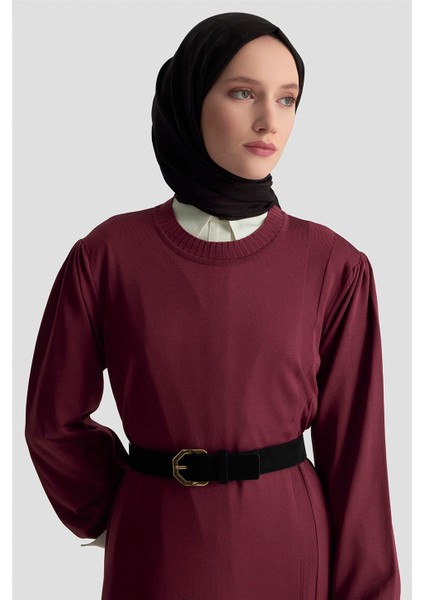 Basic Triko Elbise 25KTD956 Bordo fiyatları