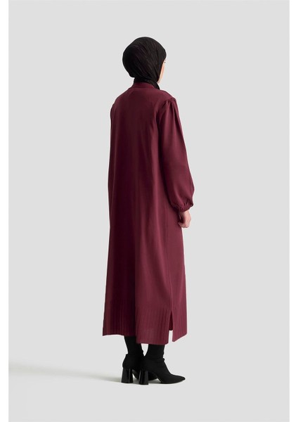 Basic Triko Elbise 25KTD956 Bordo indirimleri