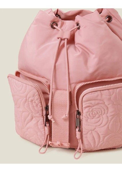 Gül Nakışlı Sırt Çantası Pembe fırsatları