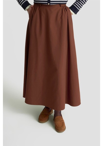 Godeli ve Cepli Etek 25K1913 Kahve modelleri