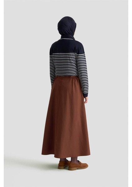 Godeli ve Cepli Etek 25K1913 Kahve fırsatları