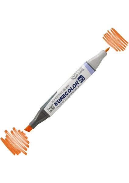 Kurecolor Twin S Grafik Çizim Marker Kalemi 407 Orange