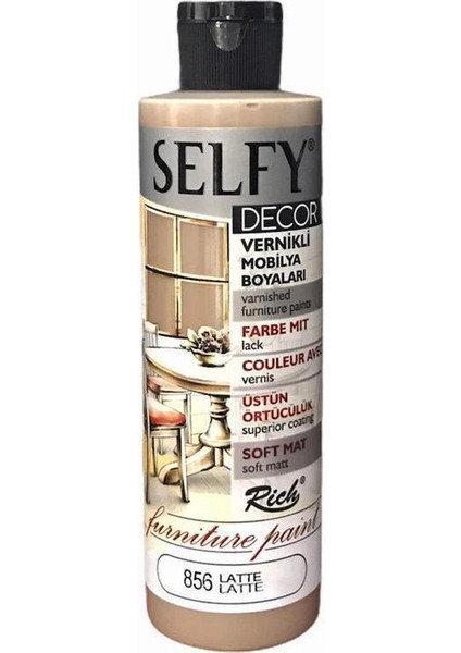 Selfy Decor Vernikli Boya 240 cc 856 Latte