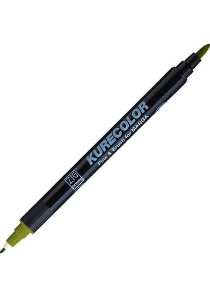 Kurecolor Fine & Brush For Manga Marker Çizim Kalemi 544 Olive Green