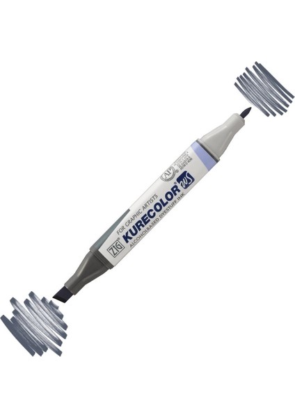 Kurecolor Twin S Grafik Çizim Marker Kalemi 828 Gray