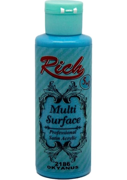 Multi Surface Her Yüzey Için Akrilik Boya 120 Cc. 2186 Okyanus