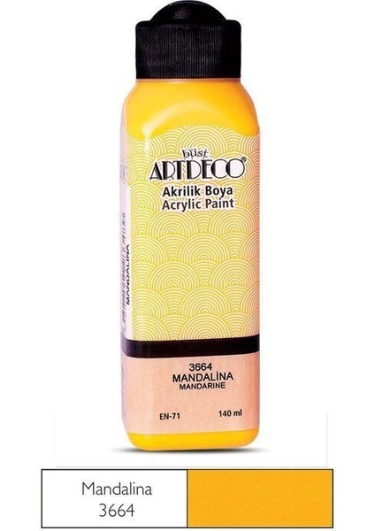 Akrilik Boya 140 Ml. 3664 Mandalina