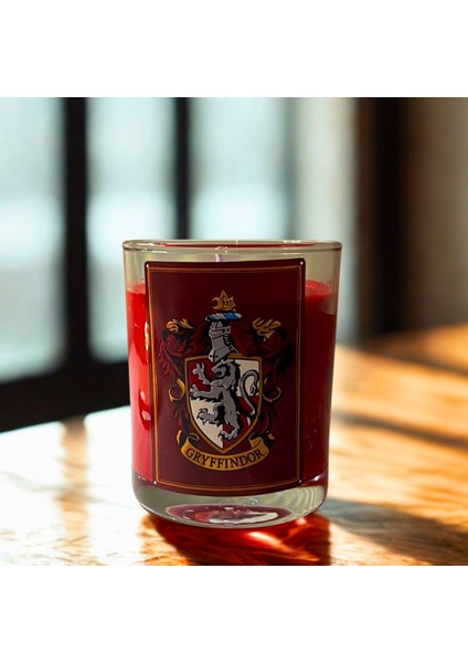 Gryffindor Dekoratif Mum – Soya Wax – Kış Çayı Kokulu – Harry Potter modelleri