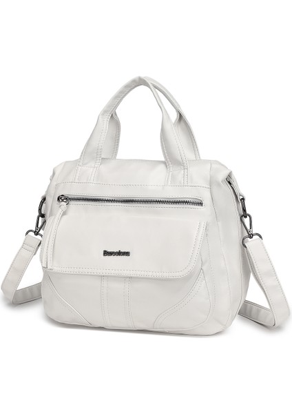 Barcelona Günlük Kadın El ve Omuz Çantası Uzun Askılı Çok Cepli 1873 Beyaz fiyatları