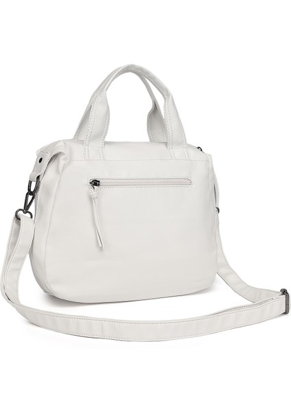 Barcelona Günlük Kadın El ve Omuz Çantası Uzun Askılı Çok Cepli 1873 Beyaz modelleri