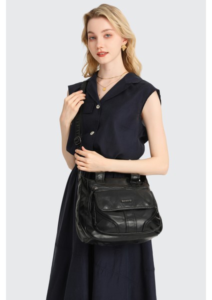 Barcelona Günlük Kadın El ve Omuz Çantası Uzun Askılı Çok Cepli 1873 Beyaz fırsatları