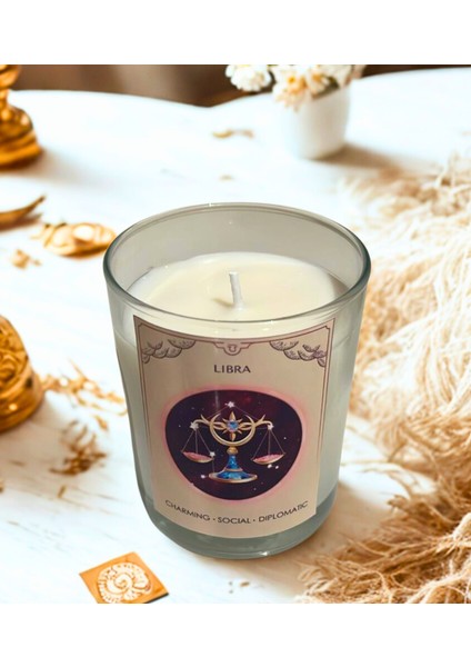 Terazi Burcu Mum – Vanilya Kokulu Soya Mum | Scented Libra Candle – Vanilla Soy Wax– Handmade fiyatları
