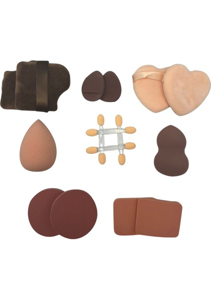 Makyaj Süngeri Seti Özel Kavanoz Kutulu 16 Parça modelleri