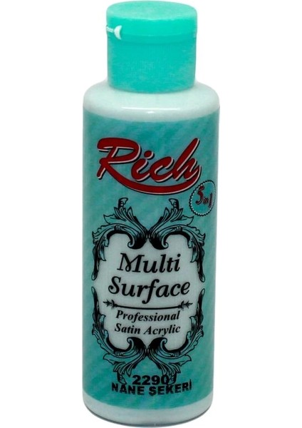 Multi Surface Her Yüzey Için Akrilik Boya 120 Cc. 2290 Nane Şekeri