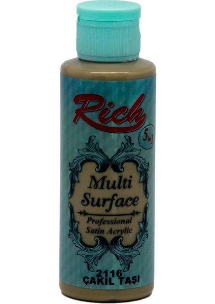 Multi Surface Her Yüzey Için Akrilik Boya 120 Cc. 2116 Çakıl Taşı