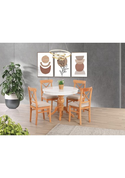 Uyar (Sadece Masa) Beyaz Ahşap Ayaklı 100*100+30 Fiskos Açılır Lake Masa fiyatları