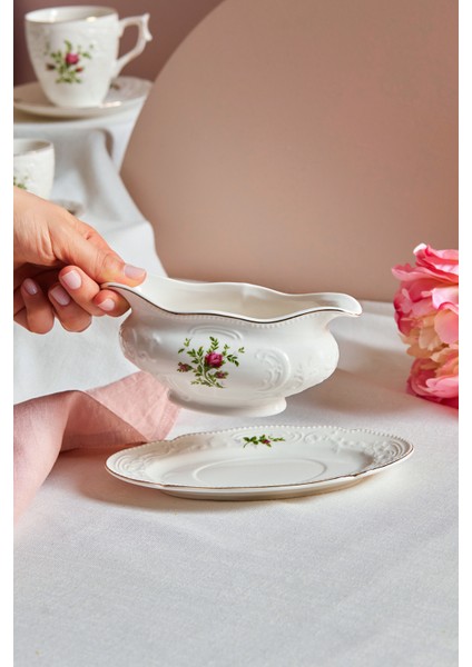 Vintage Rose 2 Parça Sosluk 11,5 cm Krem