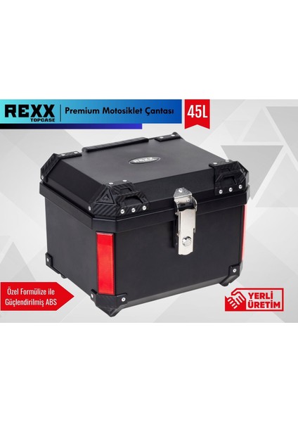 Rexx Motosiklet Arka Çanta 45 Litlere Abs Lüks Kare Çanta modelleri