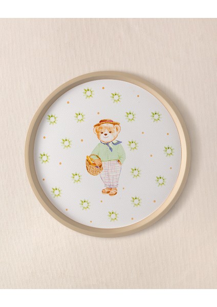 Liana Ayı Bear Yuvarlak Tepsi