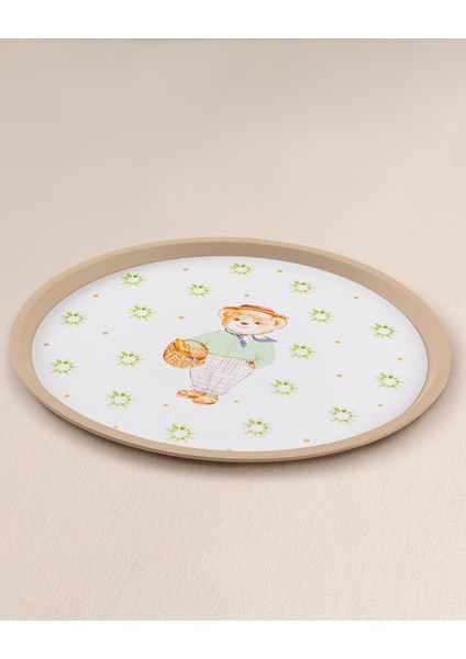 Liana Ayı Bear Yuvarlak Tepsi