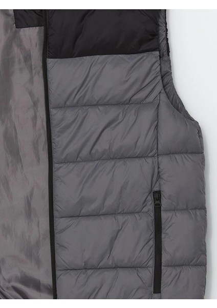 Xsıde Gri Slim Fit Dik Yaka Erkek Şişme Yelek modelleri