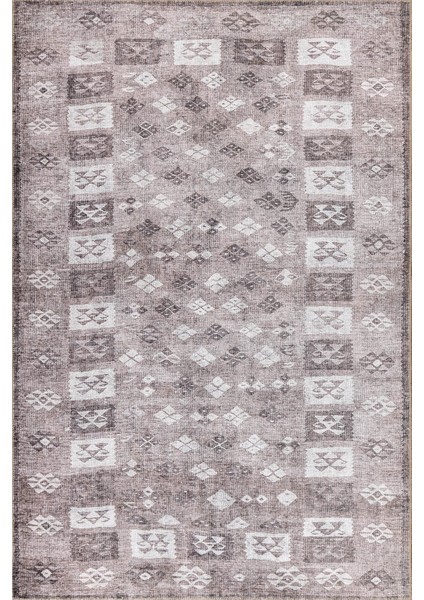 Stonart Eskitme Vintage Desenli Kahverengi Otantik Yıkanabilir Şönil Halı Al 462 fiyatları